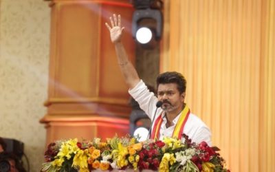 TVK Leader Vijay addressing maiden public meeting on Sunday