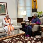 BJP leader Ashwini Kumar Choubey called on Finance Minister Nirmala Sitharaman on Monday. Image credit Ministry of Finance