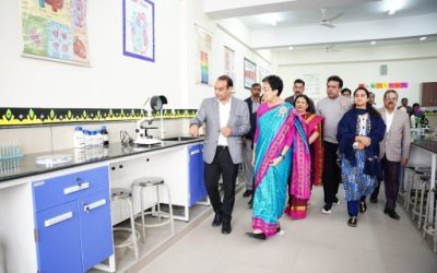 Delhi CM Atishi inspects a newly inaugurated school. Image credit X.com @AAPDelhi