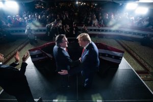 North Dakota Governor Doug Burgman with US President-elect Donald Trump. Image credit X.com @GovDougBurgman