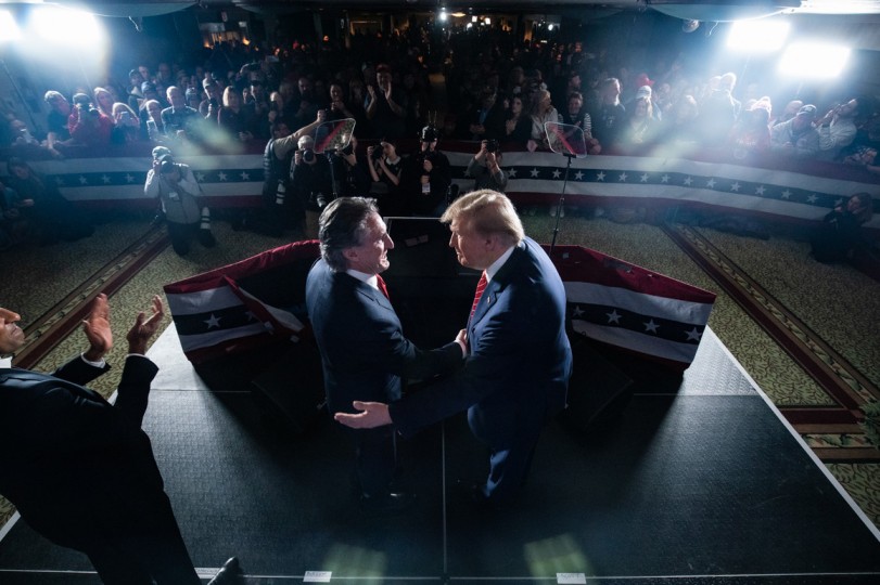 North Dakota Governor Doug Burgman with US President-elect Donald Trump. Image credit X.com @GovDougBurgman