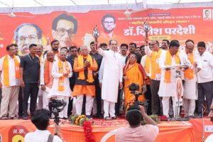 Shiv Sena leader Uddhav Thackeray during election campaign. Image credit X.com @OfficeofUT