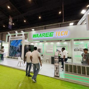 Waaree Energies Pavilion at REIEXPO2024 Image credit X.com @waareegroup