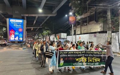 West Bengal Holds Candle march in Kolkata against arrest of Hindu priest in Bangladesh Image INC West Bengal