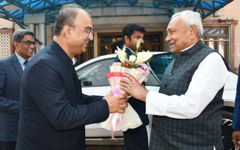 Bihar CM at an official function in Patna on Friday. Image credit Bihar Info Dept