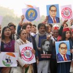 Congress MP Priyanka Gandhi Vadra leads protest on Friday. Image credit Congress party