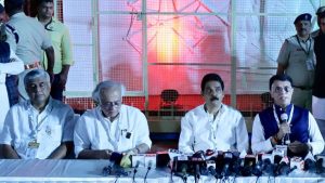 Congress media briefing at Belagavi. Image credit INC India