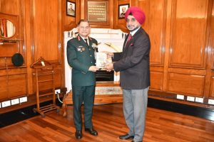 Lt KJ Singh with Army Chief General Upendra Dwiwedi Image credit Lt Gen (R) KJ Singh