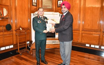 Lt KJ Singh with Army Chief General Upendra Dwiwedi Image credit Lt Gen (R) KJ Singh