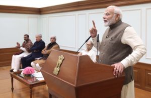 PM Narendra Modi at a function on Thursday. Image credit X.com @narendramodi