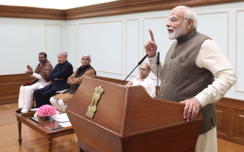 PM Narendra Modi at a function on Thursday. Image credit X.com @narendramodi