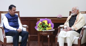 PM Narendra Modi with Maharashtra CM Devendra Fadnavis Image credit PMO