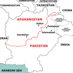 Pakistan-Afghanistan border post. Image credit Wikipedia