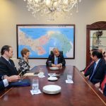 Panama President José Raúl Mulino in a meeting with his predecessors. Image credit @JoseEaulMulino