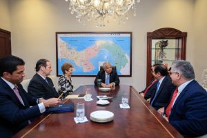 Panama President José Raúl Mulino in a meeting with his predecessors. Image credit @JoseEaulMulino