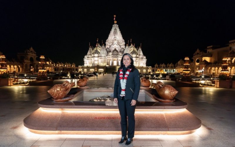 Tulsi Gabbad at Akshardham Temple Image credit X.com @TulsiGabbad