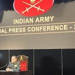 Army Chief General Upendra Dwivedi at annual press conference. Image credit Raksha Samachar