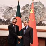 Bangladesh foreign advisor Touhid Hossain w2ith Chinese FM Wang Yi Image credit X.com