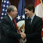 Canada PM Justin Trudeau with US ambassador David L Cohen Image credit X.com @JustinTrudeau