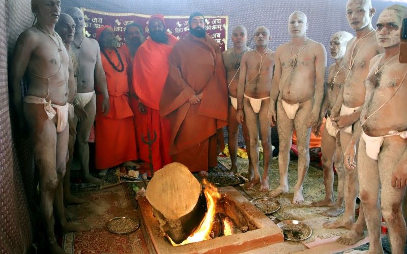 Deeksha ceremony at Shri Shambhu Panch Agni Akhara Image credit UP Info Dept