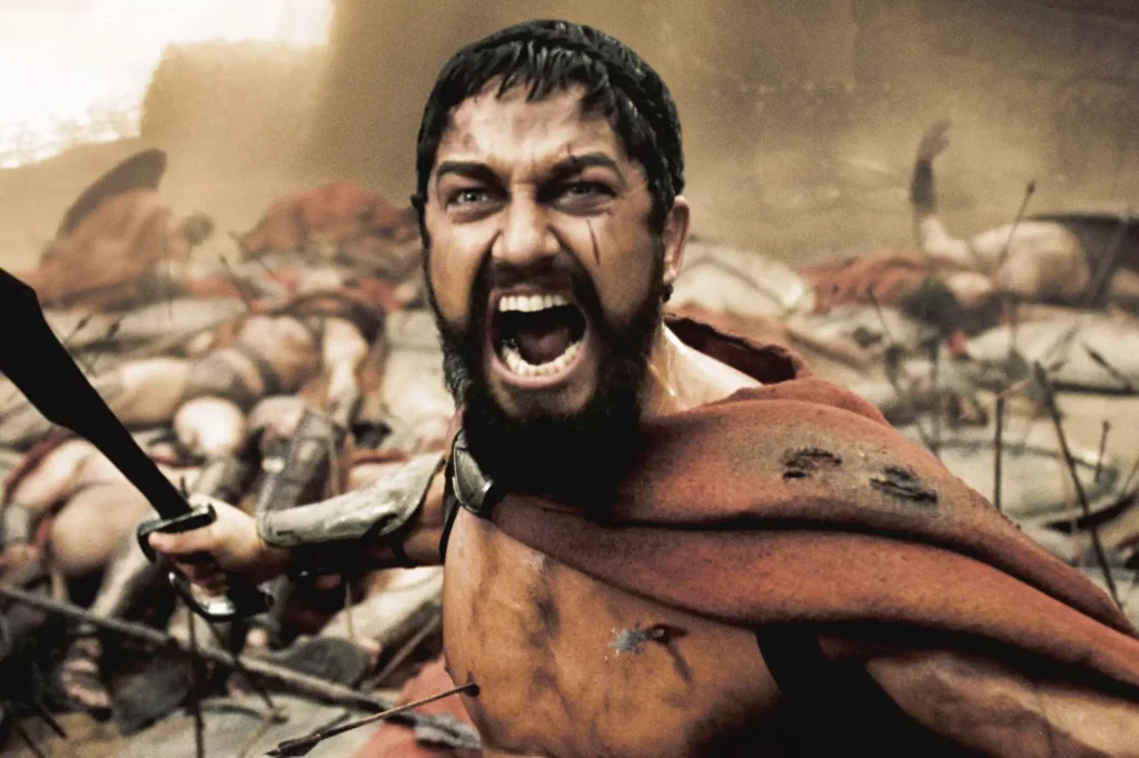 Gerard Butler in film 300 Image Warner Bros