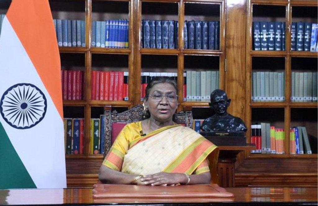 President Droupadi Murmu address nation on the eve of 76th Republic Day Image credit X.com