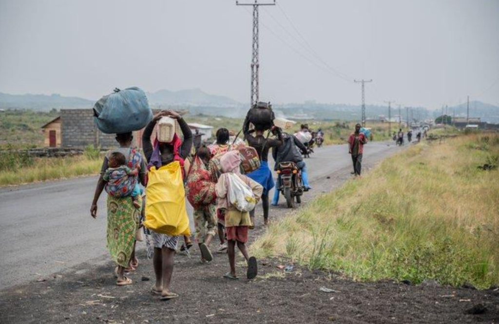 People leaving Goma in Congo ahead of M23 rebels storming Image credit MSF International