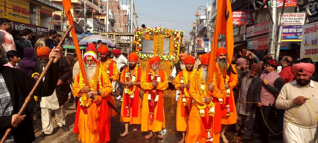 Shri Panchayati Akhada Nirmal at Mahakumbh Image Credit UP Govt