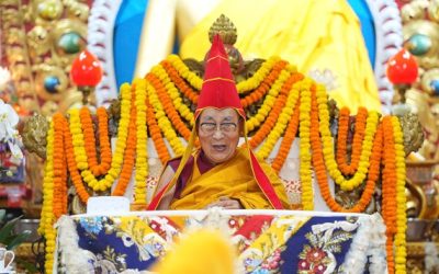 The 14th Dalai Lama attends a Prayer by the Tibetan Women's Association. Image credit @DalaiLama