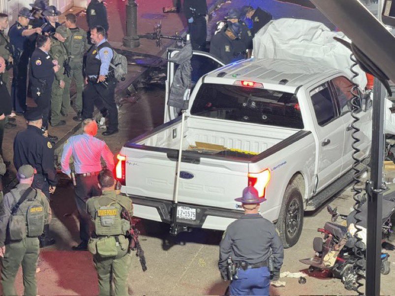 Truck in New Orleans attack Image credit X.com @uricohenisrael