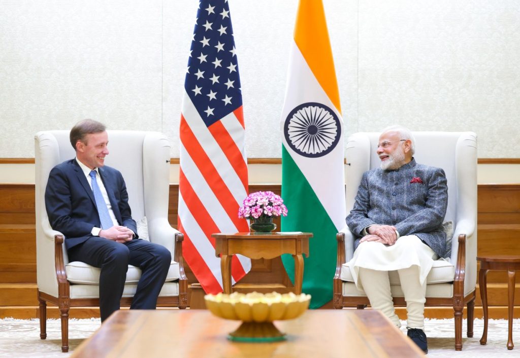 US NSA jack Sullivan on Monday met PM Narendra Modi Image credit PMO