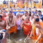 Uttar Pradesh CM Yogi Adityanath at Mahakumbh Image credit UP Info Dept