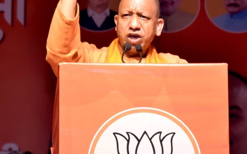Uttar Pradesh CM Yogi Adityanath campaigned in Delhi elections. Image credit BJP