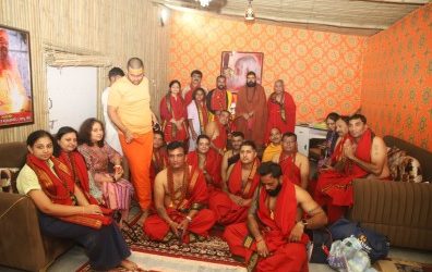 Foreign tourists at Mahakumbh Image credit UP Info Dept