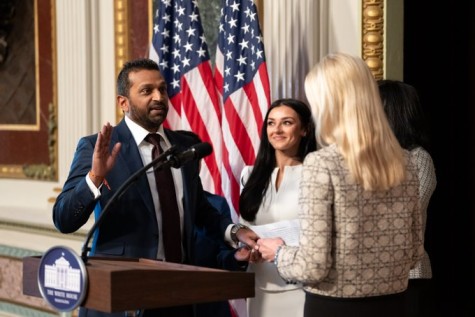 FBI Director Kash Patel with girlfriend Alexis Wilkins while taking oath on Bhagwad Gita!