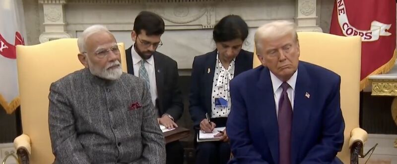 PM Narendra Modi with US President Donald Trump Image credit X.com