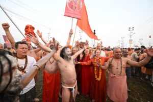 Naga Sadhus at Mahakumbh Image credit UP Info Dept