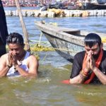 Pakistani Hindu pilgrims at Mahakumbh Image credit UP Info Dept