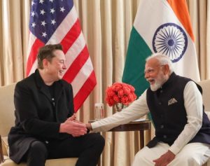 PM Narendra Modi with Billionaire Elon Musk Image credit X.com