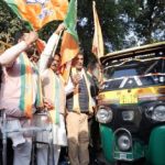 Delhi BJP campaign with auto drivers Image credit X.com