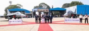 Union Minister Rajnath Singh at Aero India Image Credit X.com