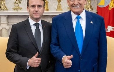 US President Donald Trump with Emanual Macron of France !