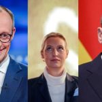 Friedrich Merz (L), Alice Elisabeth Weidel (M), and Olaf Scholz (R)!