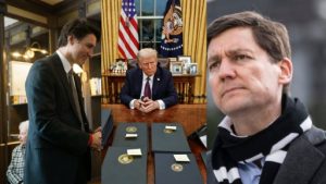 Canada PM Justin Trudeau, US President Donald Trump, British Columbia Premier David Eby Image credit X.com