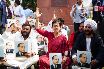 Former Delhi CM Atishi leads protests outside Assembly on Tuesday!