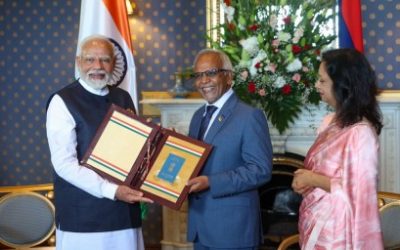 PM Narendra Modi met Mauritius President Dharambeer Gokhool. Their talks covered key areas of cooperation, reinforcing the enduring friendship between India and Mauritius !