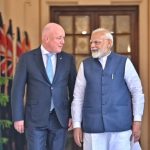 PM Narendra Modi with New Zealand PM Christopher Luxon at Hyderabad House on Monday !