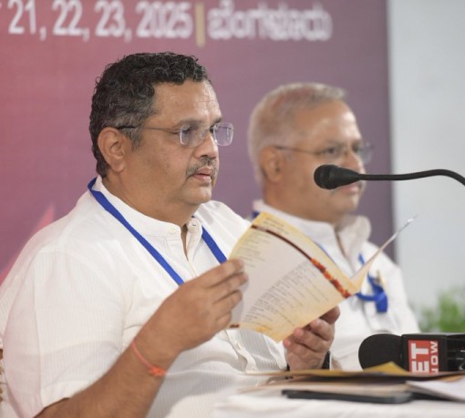 RSS Sahasarakaryavah Mukunda CR addressed Media at Inaugural Day Press Briefing at Akhil Bharatiya Pratinidhi Sabha (ABPS) at Janaseva Vidyakendra, Channenahalli, Bengaluru !