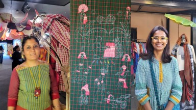 Fashion designer Kalpana Das & Divya Malik, a visitor, at Delhi Crafts Museum !