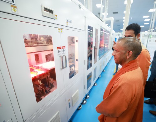 Uttar Pradesh CM Yogi Adityanath on Saturday inaugurated solar module plant in Gautam Budh Nagar !